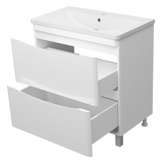 Напольная тумба под раковину Misty Атлантик 80 см белый